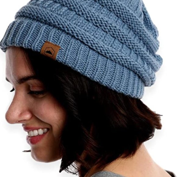 Womens Beanie Winter Hat - Warm Chunky Cable Knit Hats - Soft Stretch Thick Cute - Picture 11 of 16